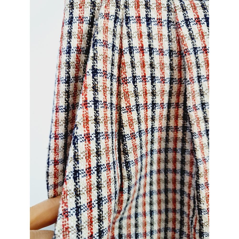 Toby Vintage Women's Cream Red Black Tweed Shorts High Rise Size 6 - Picture 4 of 8